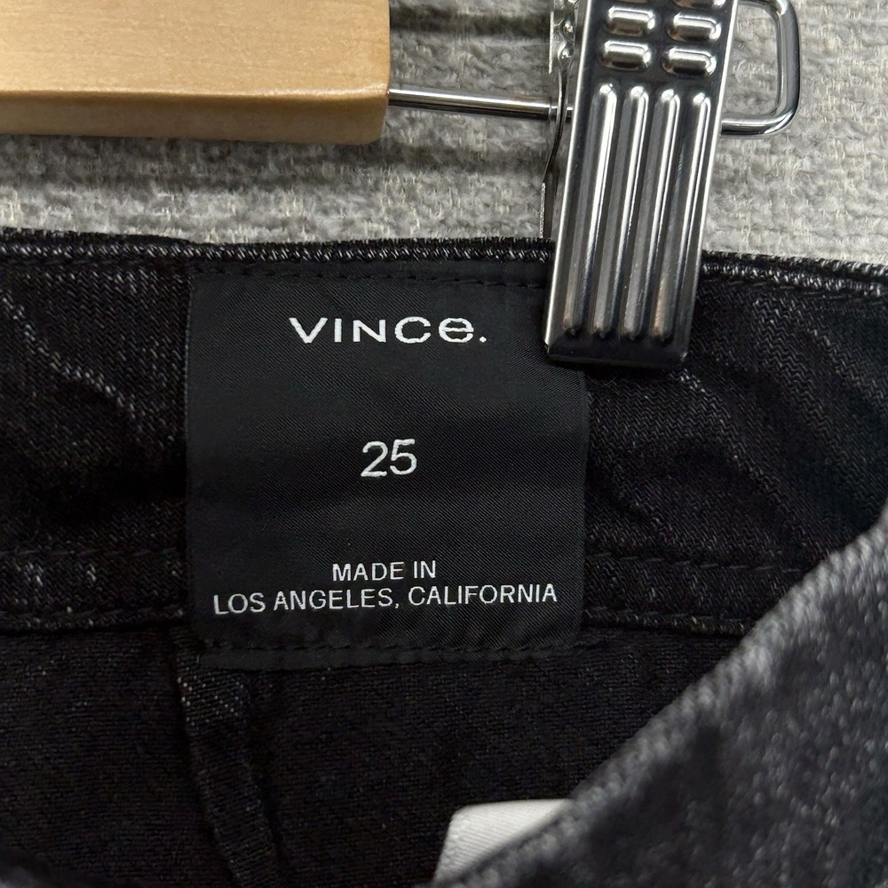 Vince Cropped Jeans Women Size 25 Black Denim 100% Cotton Casual Made USA - Picture 3 of 9